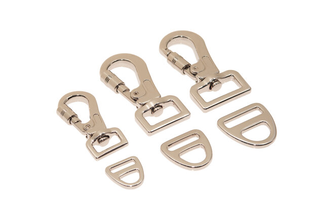 Luxe metalen D-ring zilverkleurig 15 mm (1 stuk)