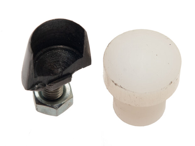 Holpijp voor in de handpers half rond 19 mm (set)
