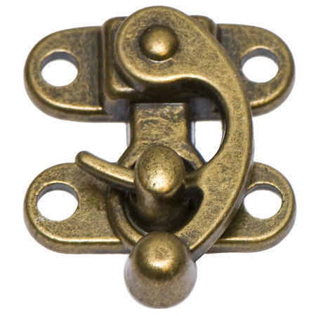 Metalen swing tassluiting bronskleurig ca. 28x34 mm (10 stuks)