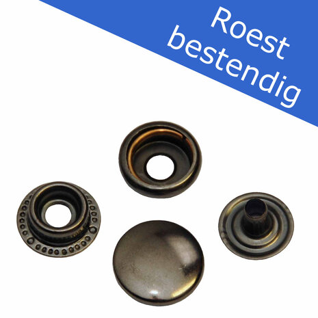 MESSING Drukker oud-zilverkleurig 15 mm, type 4-7 (ca. 25 stuks)