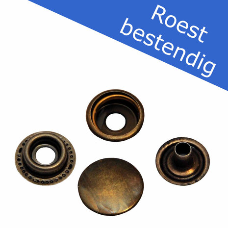 MESSING Drukker bronskleurig 15 mm, type 4-7 (ca. 25 stuks)