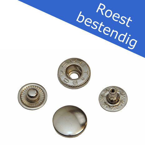 MESSING Drukker nikkelkleurig 12 mm, type VT5 (ca. 25 stuks)