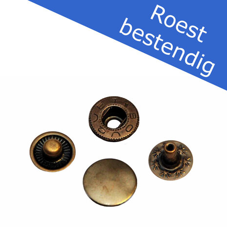 MESSING Drukker bronskleurig 12 mm, type VT5 (ca. 25 stuks)