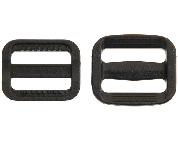 Schuifgesp RECHT (links) - schuifgesp SLANK (rechts) - achterzijde