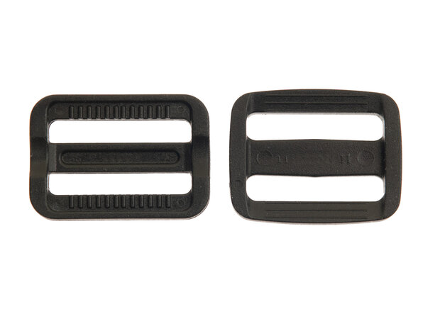 Schuifgesp RECHT (links) - schuifgesp SLANK (rechts) - achterzijde