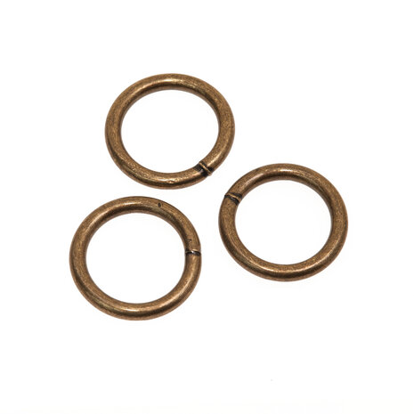 Metalen O-ring bronskleurig gelast 20 x 3,5 mm (1 stuk)
