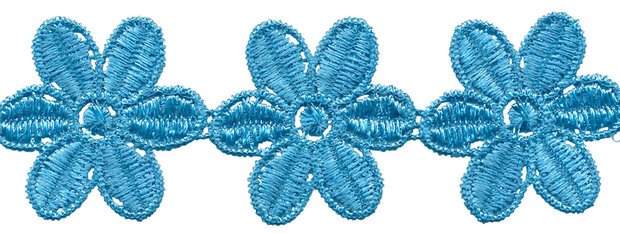 Blauw bloemband 50 mm (ca. 4 m)