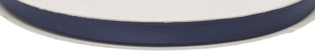 Donker blauw dubbelzijdig satijnband 7 mm (ca. 30 m)