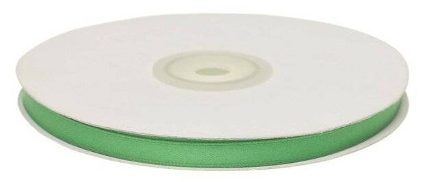 Groen dubbelzijdig satijnband 7 mm (ca. 30 m)