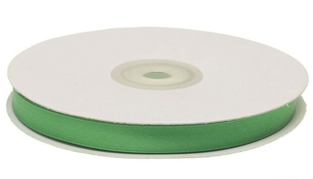Groen dubbelzijdig satijnband 10 mm (ca. 30 m)