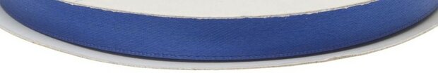 Kobalt blauw dubbelzijdig satijnband 10 mm (ca. 30 m)