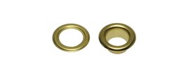 Nestels 8 mm (maat #23) goudkleurig staal (ca. 50 sets) Nestels 8 mm (maat #23) goudkleurig staal (ca. 50 sets)