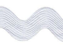 Wit zig-zag band 25 mm (ca. 16 meter) Wit zig-zag band 25 mm (ca. 16 meter)