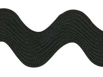 Zwart zig-zag band 25 mm (ca. 16 meter) Zwart zig-zag band 25 mm (ca. 16 meter)