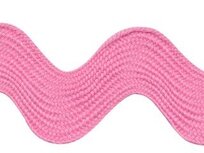 Roze zig-zag band 25 mm (ca. 16 meter) Roze zig-zag band 25 mm (ca. 16 meter)
