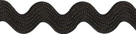 Zwart zig-zag band 10 mm (ca. 16 meter) Zwart zig-zag band 10 mm (ca. 16 meter)