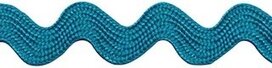 Petrol zig-zag band 10 mm (ca. 16 meter) Petrol zig-zag band 10 mm (ca. 16 meter)