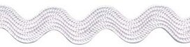 Wit zig-zag band 10 mm (ca. 16 meter) Wit zig-zag band 10 mm (ca. 16 meter)