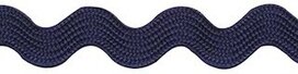 Donker blauw zig-zag band 10 mm (ca. 16 meter) Donker blauw zig-zag band 10 mm (ca. 16 meter)