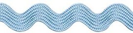 Licht blauw zig-zag band 10 mm (ca. 16 meter) Licht blauw zig-zag band 10 mm (ca. 16 meter)