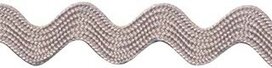 Grijs zig-zag band 10 mm (ca. 16 meter) Grijs zig-zag band 10 mm (ca. 16 meter)