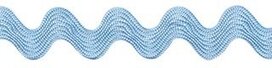 Licht blauw zig-zag band 7 mm (ca. 32 meter) Licht blauw zig-zag band 7 mm (ca. 32 meter)