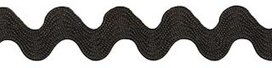 Zwart zig-zag band 7 mm (ca. 32 meter) Zwart zig-zag band 7 mm (ca. 32 meter)
