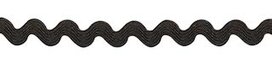 Zwart zig-zag band 4 mm (ca. 32 meter) Zwart zig-zag band 4 mm (ca. 32 meter)