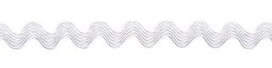 Wit zig-zag band 4 mm (ca. 32 meter) Wit zig-zag band 4 mm (ca. 32 meter)