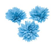 Bloem XL stof chrysant aqua ca. 7 cm (5 stuks) Bloem XL stof chrysant aqua ca. 7 cm (5 stuks)