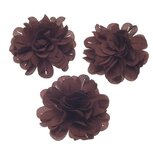 Bloem stof bruin ca. 6 cm (5 stuks) Bloem stof bruin ca. 6 cm (5 stuks)