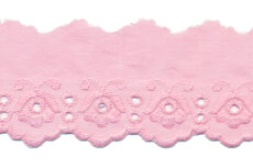 Broderie roze 100% KATOEN 50 mm #1303 (ca. 13,5 m) Broderie roze 100% KATOEN 50 mm #1303 (ca. 13,5 m)