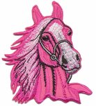 Opstrijkbare applicatie paardenhoofd roze (5 stuks) Opstrijkbare applicatie paardenhoofd roze (5 stuks)