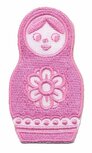 Opstrijkbare applicatie babushka roze (5 stuks) Opstrijkbare applicatie babushka roze (5 stuks)