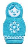 Opstrijkbare applicatie babushka aqua blauw (5 stuks) Opstrijkbare applicatie babushka aqua blauw (5 stuks)