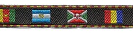 Zwart-vlaggen sierband met rood-geel randje 12 mm (ca. 22 m) Zwart-vlaggen sierband met rood-geel randje 12 mm (ca. 22 m)