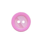 Knoop met opstaande rand roze met witte binnenkant 15 mm (ca. 50 stuks) Knoop met opstaande rand roze met witte binnenkant 15 mm (ca. 50 stuks)