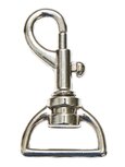 Metalen musketonhaak/sleutelhanger zilverkleurig half rond ZWAAR 25 mm (10 stuks) Metalen musketonhaak/sleutelhanger zilverkleurig half rond ZWAAR 25 mm (10 stuks)
