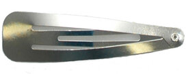 Klik-klak haarknipje zilverkleurig 6,5 cm (ca. 20 stuks) Klik-klak haarknipje zilverkleurig 6,5 cm (ca. 20 stuks)