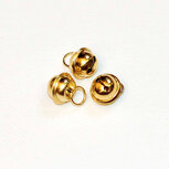 Ronde belletjes goudkleurig 11 mm (ca. 25 stuks) Ronde belletjes goudkleurig 11 mm (ca. 25 stuks)