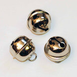 Ronde belletjes zilverkleurig 20 mm (ca. 25 stuks) Ronde belletjes zilverkleurig 20 mm (ca. 25 stuks)