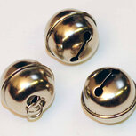 Ronde belletjes zilverkleurig 25 mm (ca. 25 stuks) Ronde belletjes zilverkleurig 25 mm (ca. 25 stuks)