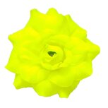 Roos NEON geel stof ca. 4,5 cm (10 stuks) Roos NEON geel stof ca. 4,5 cm (10 stuks)