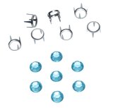 Metalen zilverkleurige stud met strass steentje LICHT BLAUW 9 mm (ca. 250 stuks) Metalen zilverkleurige stud met strass steentje LICHT BLAUW 9 mm (ca. 250 stuks)