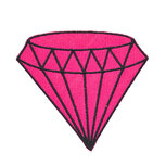 Opstrijkbare applicatie diamant fuchsia GROOT (5 stuks) Opstrijkbare applicatie diamant fuchsia GROOT (5 stuks)