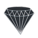 Opstrijkbare applicatie diamant zwart GROOT (5 stuks) Opstrijkbare applicatie diamant zwart GROOT (5 stuks)