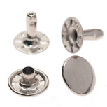 Holniet nikkelkleurig 13 mm - lange pin (ca. 500 sets) Holniet nikkelkleurig 13 mm - lange pin (ca. 500 sets)