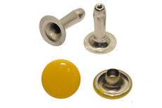 Holniet geel 9 mm - lange pin (ca. 500 sets) Holniet geel 9 mm - lange pin (ca. 500 sets)