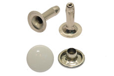 Holniet wit 9 mm - lange pin (ca. 500 sets) Holniet wit 9 mm - lange pin (ca. 500 sets)