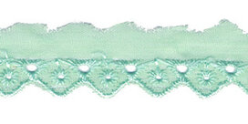 Broderie mintgroen 25 mm (ca. 13,5 m) Broderie mintgroen 25 mm (ca. 13,5 m)